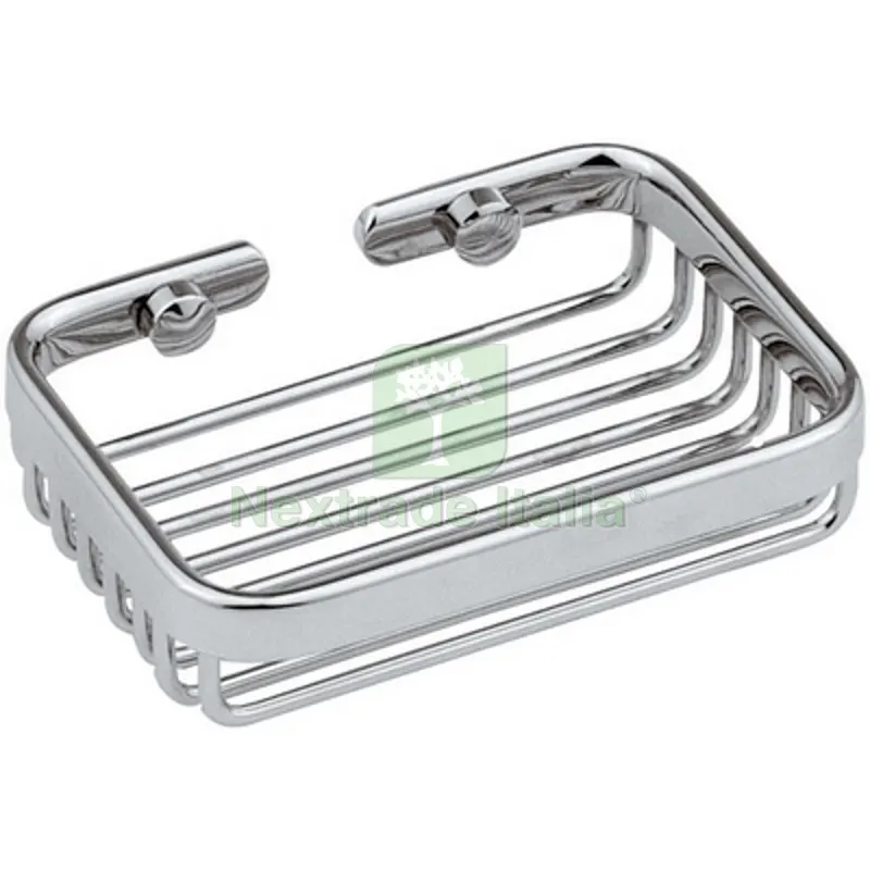 Portasapone Rettangolare in Ottone Cromato Lunghezza CM 12 LxHxP -120x30x90 mm — Accessori bagno — rif. FERX.DIA121-R211 Portasapone Rettangolare in Ottone Cromato Lunghezza CM 12 LxHxP -120x30x90 mm — Accessori bagno — rif. FERX.DIA121-R211