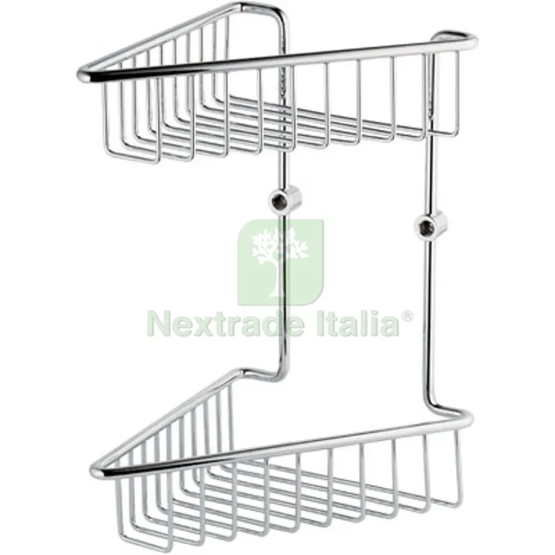 Portasapone-Oggetti Angolare Doppio in Ottone LxHxP -190x305x195 mm — Accessori bagno — rif. FERX.DIA121-R277 Portasapone-Oggetti Angolare Doppio in Ottone LxHxP -190x305x195 mm — Accessori bagno — rif. FERX.DIA121-R277