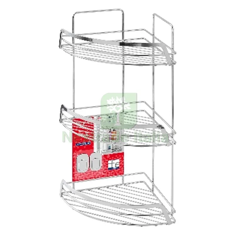 MENSOLA ANGOLARE 3 RIPIANI Cromo-Lucido — Arredo — rif. FERX.DIA121-R287 MENSOLA ANGOLARE 3 RIPIANI Cromo-Lucido — Arredo — rif. FERX.DIA121-R287