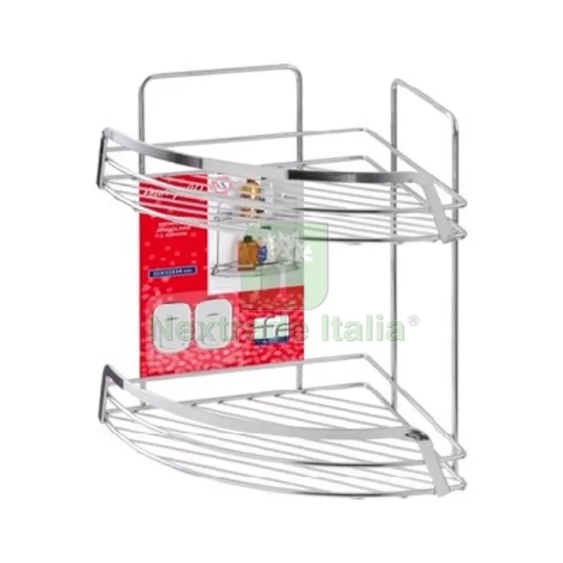 MENSOLA ANGOLARE 2 RIPIANI Cromo-Lucido — Arredo — rif. FERX.DIA121-R290 MENSOLA ANGOLARE 2 RIPIANI Cromo-Lucido — Arredo — rif. FERX.DIA121-R290