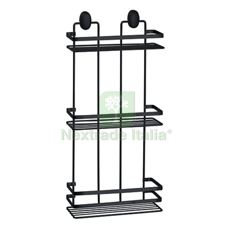 Mensola Rettangolare 3 Ripiani Cover Nero — Arredo — rif. FERX.DIA121-R2916-NE