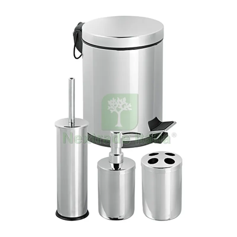 SET BAGNO 4 PEZZI FIORDALISO Cromo — Accessori bagno — rif. FERX.DIA121-R5010 SET BAGNO 4 PEZZI FIORDALISO Cromo — Accessori bagno — rif. FERX.DIA121-R5010
