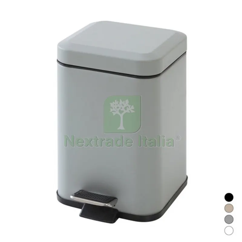 Pattumiera Quadrata 3L Grigia cm 16x16 - H 25 — Casalinghi e organizzazione — rif. FERX.DIA121-R510-GR Pattumiera Quadrata 3L Grigia cm 16x16 - H 25 — Casalinghi e organizzazione — rif. FERX.DIA121-R510-GR