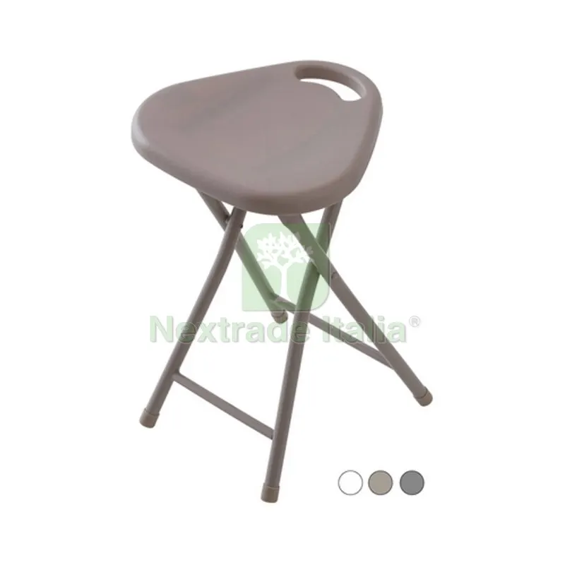 SGABELLO PIEGHEVOLE Bianco L 31xH 46,5xP 31 cm — Arredo — rif. FERX.DIA121-R521-BI