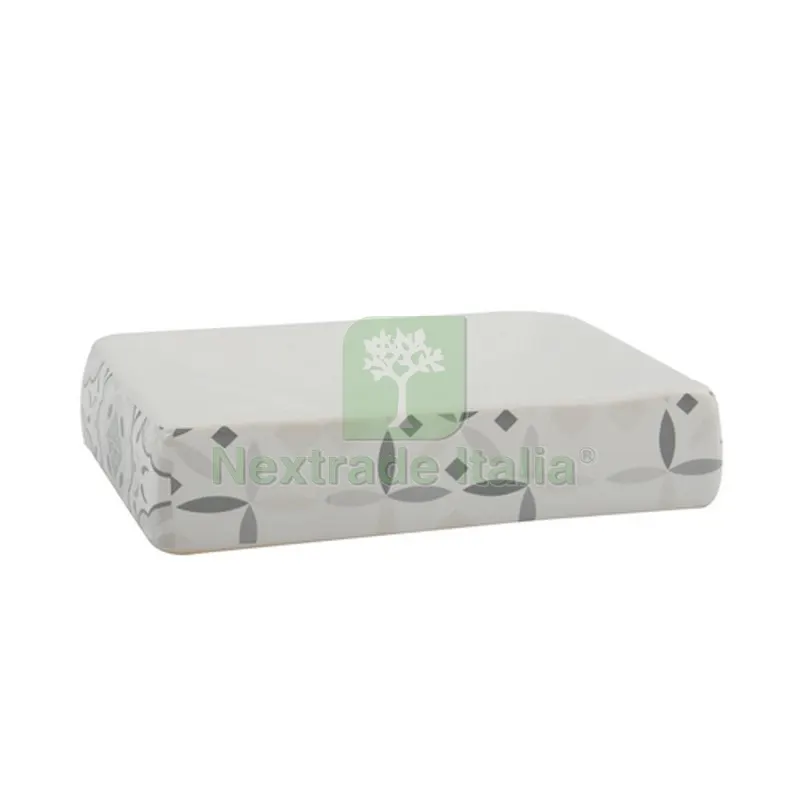 Porta Sapone in Ceramica Evora Bianco - Grigio — Accessori bagno — rif. FERX.DIA121-SE102-GB
