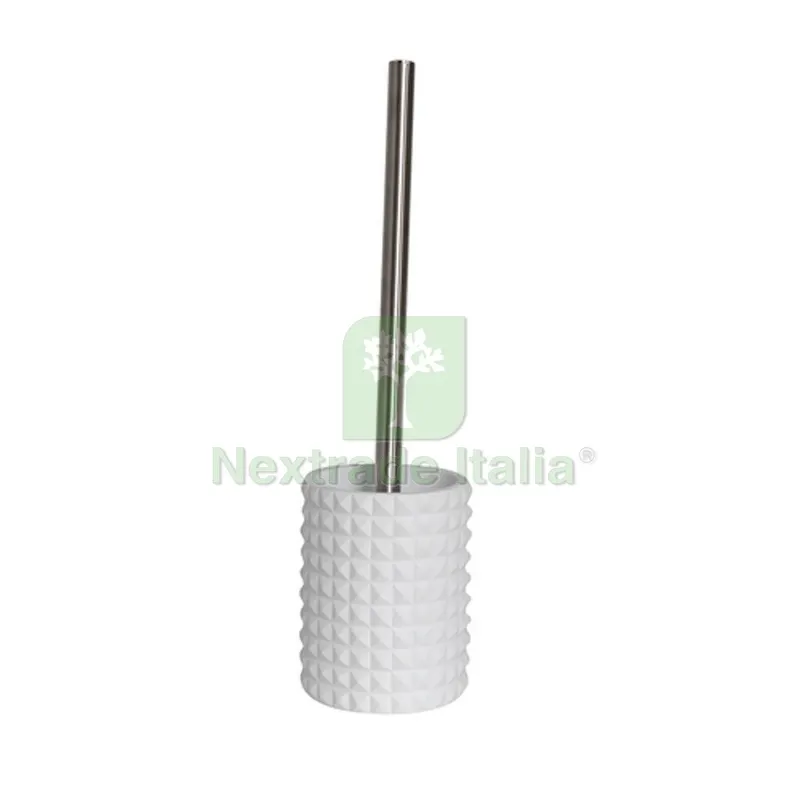 PORTA SCOPINO IN POLIRESINA MOSAIK Bianco — Accessori bagno — rif. FERX.DIA121-SK103-BI