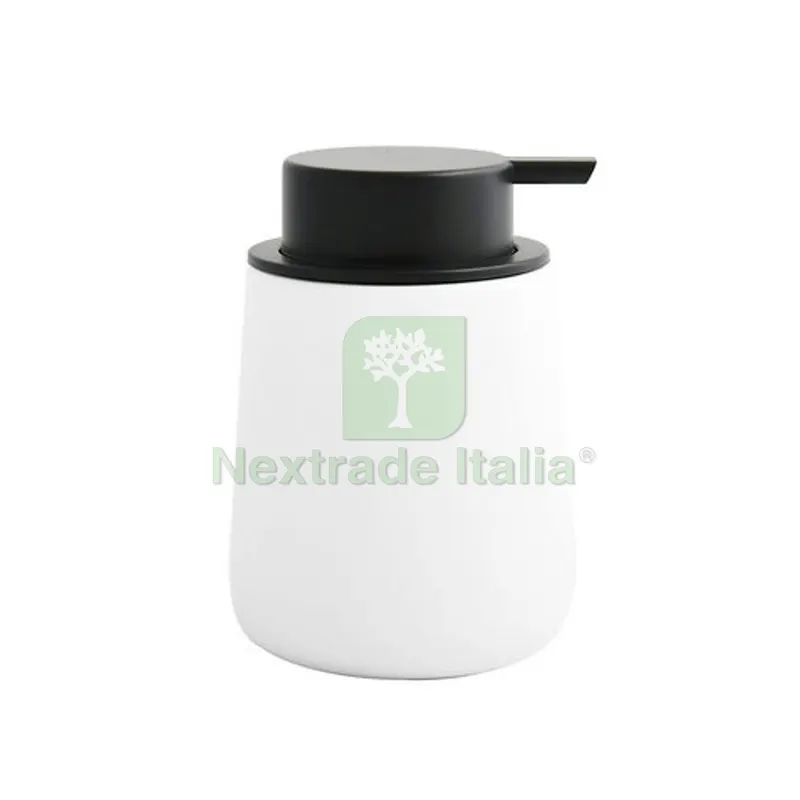 DISPENSER SAPONE IN CERAMICA MAONIE Bianco-nero — Accessori bagno — rif. FERX.DIA121-SN100-BI DISPENSER SAPONE IN CERAMICA MAONIE Bianco-nero — Accessori bagno — rif. FERX.DIA121-SN100-BI