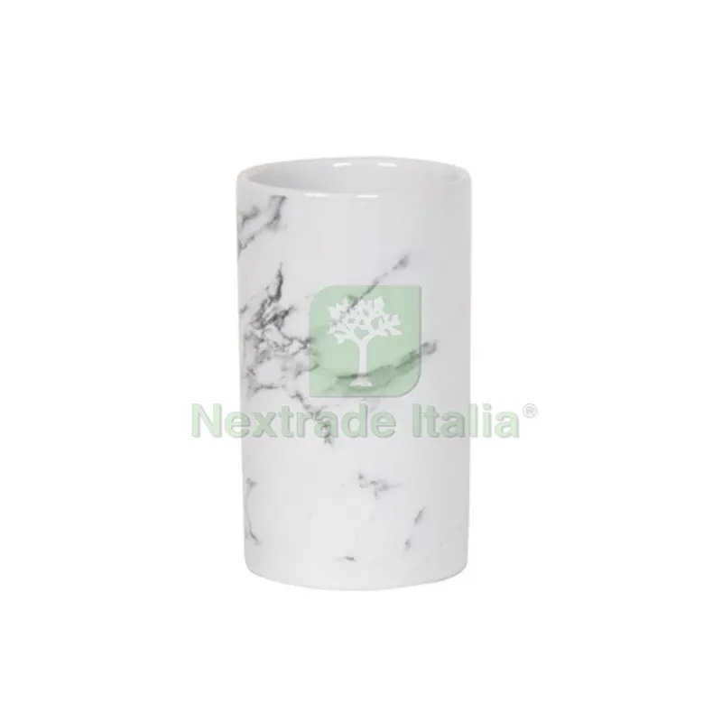 Porta Spazzolino in Ceramica Toscana Bianco — Accessori bagno — rif. FERX.DIA121-ST101-BI