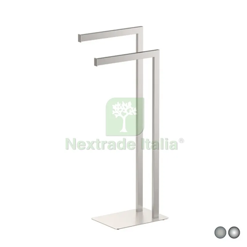 Piantana Porta Asciugamani Zeus Cromo cm 18 x h. 77 x 33,5 — Accessori bagno — rif. FERX.DIA122-CA94-100