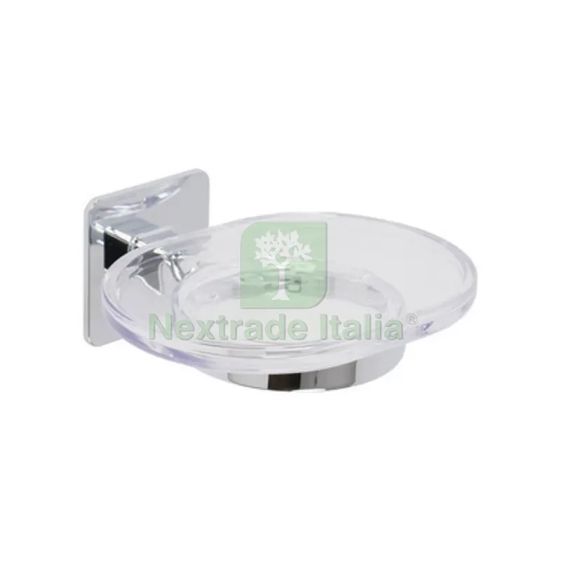 PORTA SAPONE MOD. COLD WIND Cromo cm 12 x h.5,3 x 11,3 — Accessori bagno — rif. FERX.DIA122-CW02-100 PORTA SAPONE MOD. COLD WIND Cromo cm 12 x h.5,3 x 11,3 — Accessori bagno — rif. FERX.DIA122-CW02-100