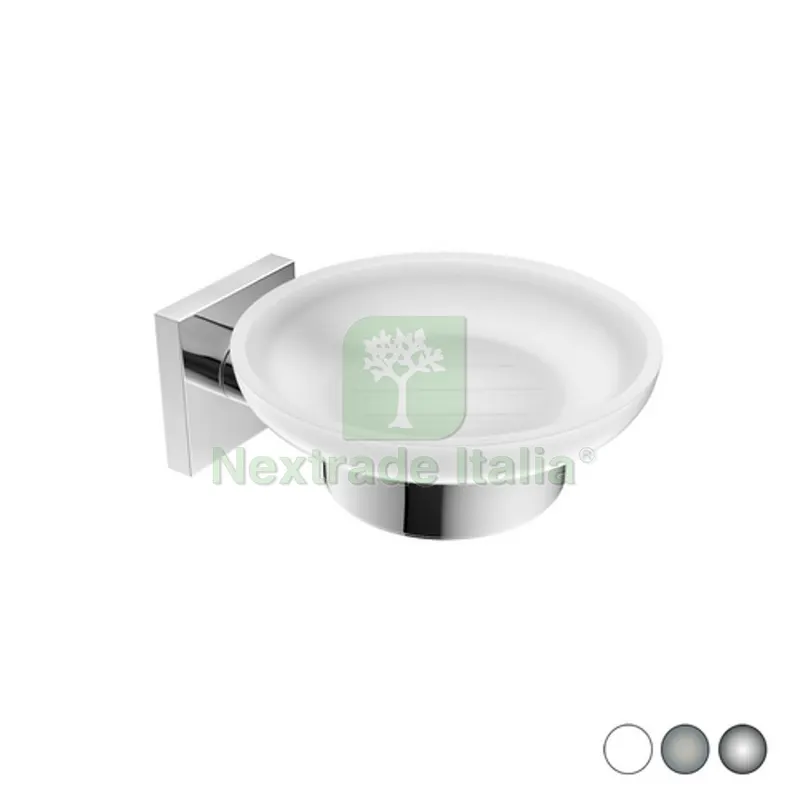 PORTA SAPONE MOD. HOTEL MAISON Bianco cm 11 x h.5,5 x 13,5 — Accessori bagno — rif. FERX.DIA122-HM25-004