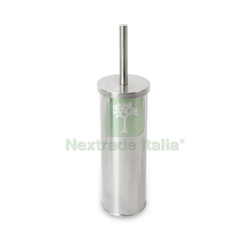 Porta Scopino da Terra MOD. Blizz Spazzolato Spazzolato D. 10 x H. 38 cm — Accessori bagno — rif. FERX.DIA122-LM23-108 Porta Scopino da Terra MOD. Blizz Spazzolato Spazzolato D. 10 x H. 38 cm — Accessori bagno — rif. FERX.DIA122-LM23-108
