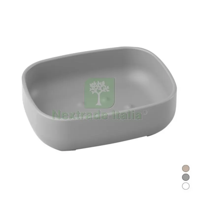PORTA SAPONE POD Grigio cm 11,5 x h. 3 x 9 — Accessori bagno — rif. FERX.DIA122-PD11-593