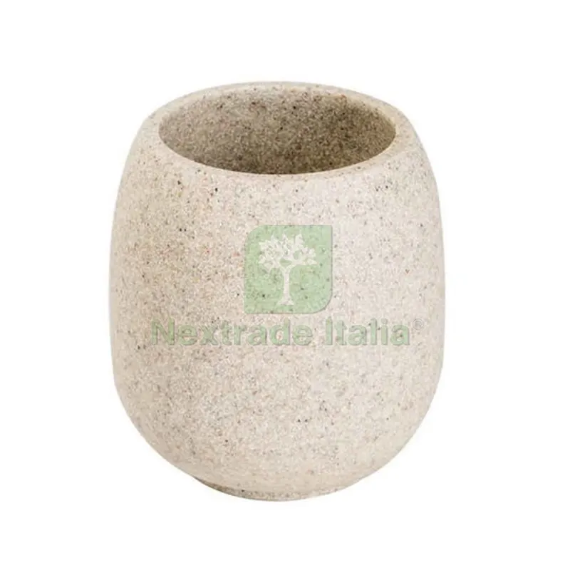 PORTA SPAZZOLINI AFRA Nero Opaco D.10 x h. 11,5 cm — Accessori bagno — rif. FERX.DIA122-PF099-001