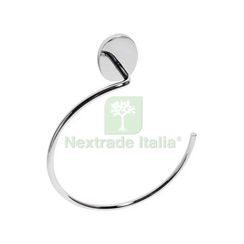PORTA ASCIUGAMANI AD ANELLO MOD. BIRD Cromo cm 20 x h.23,7 x 5,5 — Accessori bagno — rif. FERX.DIA122-RD69-100