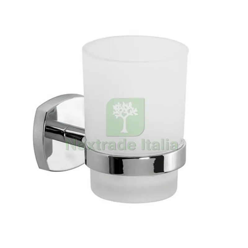 PORTA SPAZZOLINI STARTER Cromo cm 6,7 x h.9,6 x 10,5 — Accessori bagno — rif. FERX.DIA122-RT29-100 PORTA SPAZZOLINI STARTER Cromo cm 6,7 x h.9,6 x 10,5 — Accessori bagno — rif. FERX.DIA122-RT29-100