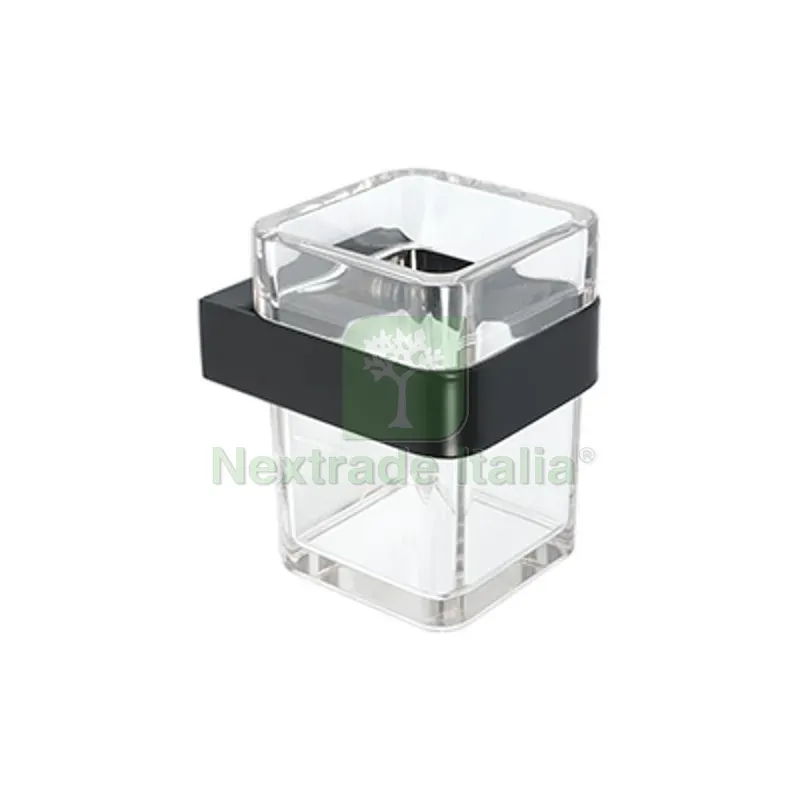 PORTA SPAZZOLINI MOD. 25 Nero cm 8 x h.11 x 10 — Accessori bagno — rif. FERX.DIA122-S2512-001 PORTA SPAZZOLINI MOD. 25 Nero cm 8 x h.11 x 10 — Accessori bagno — rif. FERX.DIA122-S2512-001
