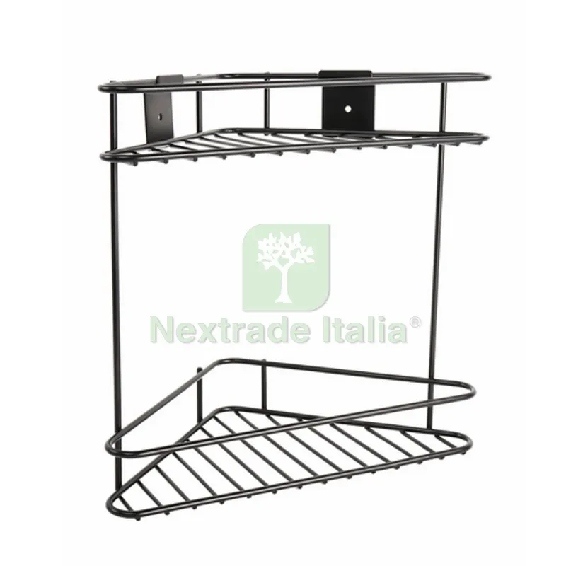 Angolare Doppio Doccia NEW Chrome EVO Nero Opaco — Accessori bagno — rif. FERX.DIA122-SM56-001 Angolare Doppio Doccia NEW Chrome EVO Nero Opaco — Accessori bagno — rif. FERX.DIA122-SM56-001