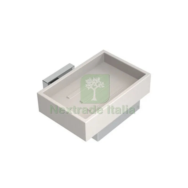 PORTA SAPONE MOD. TREND Cromo cm 12 x h.6,7 x 10,9 — Accessori bagno — rif. FERX.DIA122-TR01-100 PORTA SAPONE MOD. TREND Cromo cm 12 x h.6,7 x 10,9 — Accessori bagno — rif. FERX.DIA122-TR01-100