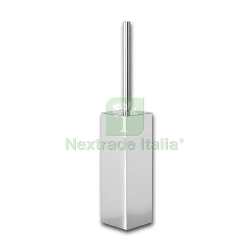 PORTA SCOPINO DA TERRA MOD. TREND Cromo cm 8 x h.44 x 8 — Accessori bagno — rif. FERX.DIA122-TR09-100