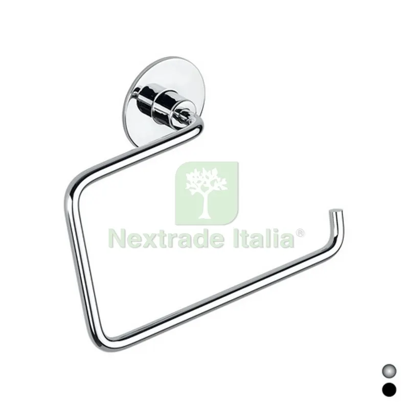 PORTA ASCIUGAMANI AD ANELLO MODELLO WIND Nero — Accessori bagno — rif. FERX.DIA122-WC64-101