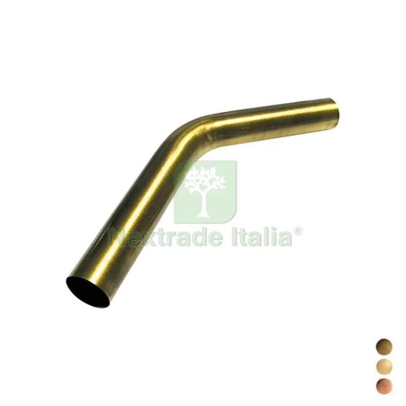 CANOTTO CON CURVA 45° D. 30 X 280 Dorato — Tubi e raccordi — rif. FERX.DIA126-K312-3028DR