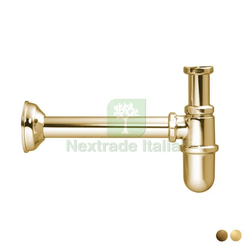 SIFONE A BOTTIGLIA SENZA PILETTA 1"1/4 Bronzato — Scarichi e sifoni — rif. FERX.DIA126-KP508-BR