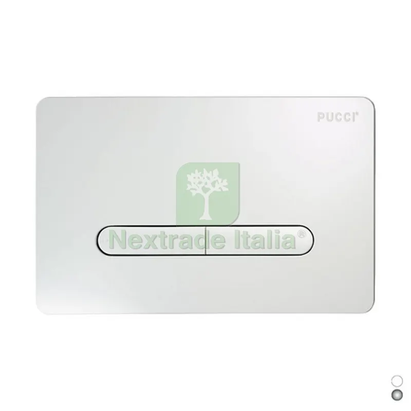 PLACCA PER CASSETTA PUCCI ECO TRATTO LINEA MOD. 2014 Bianca — Sanitari e ceramiche — rif. FERX.DIA132-8459T-B PLACCA PER CASSETTA PUCCI ECO TRATTO LINEA MOD. 2014 Bianca — Sanitari e ceramiche — rif. FERX.DIA132-8459T-B