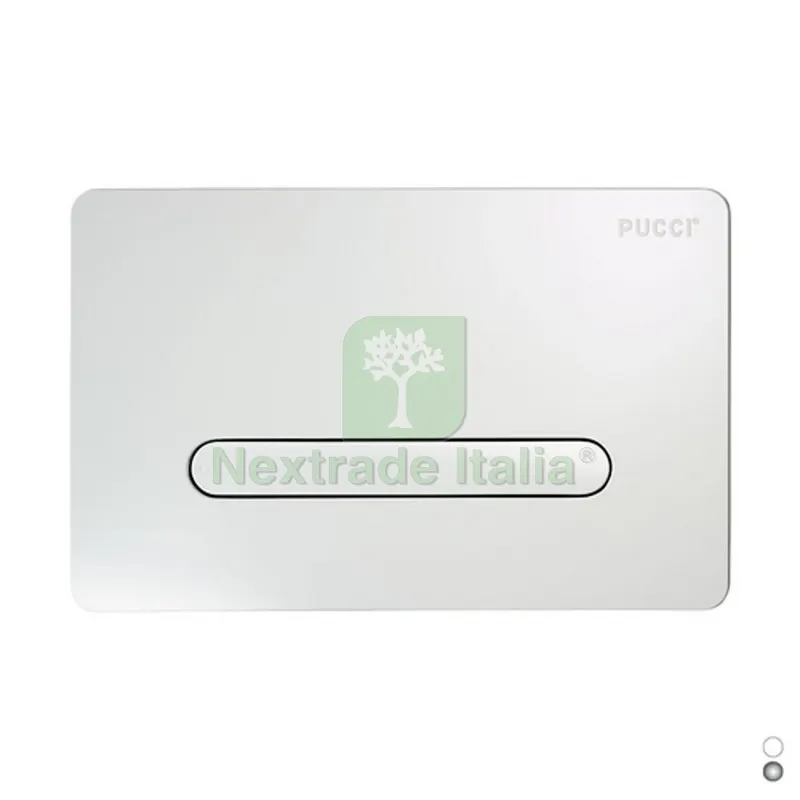 PLACCA PER CASSETTA PUCCI SARA TRATTO LINEA MOD. 2014 Bianca — Sanitari e ceramiche — rif. FERX.DIA132-8460T-B PLACCA PER CASSETTA PUCCI SARA TRATTO LINEA MOD. 2014 Bianca — Sanitari e ceramiche — rif. FERX.DIA132-8460T-B
