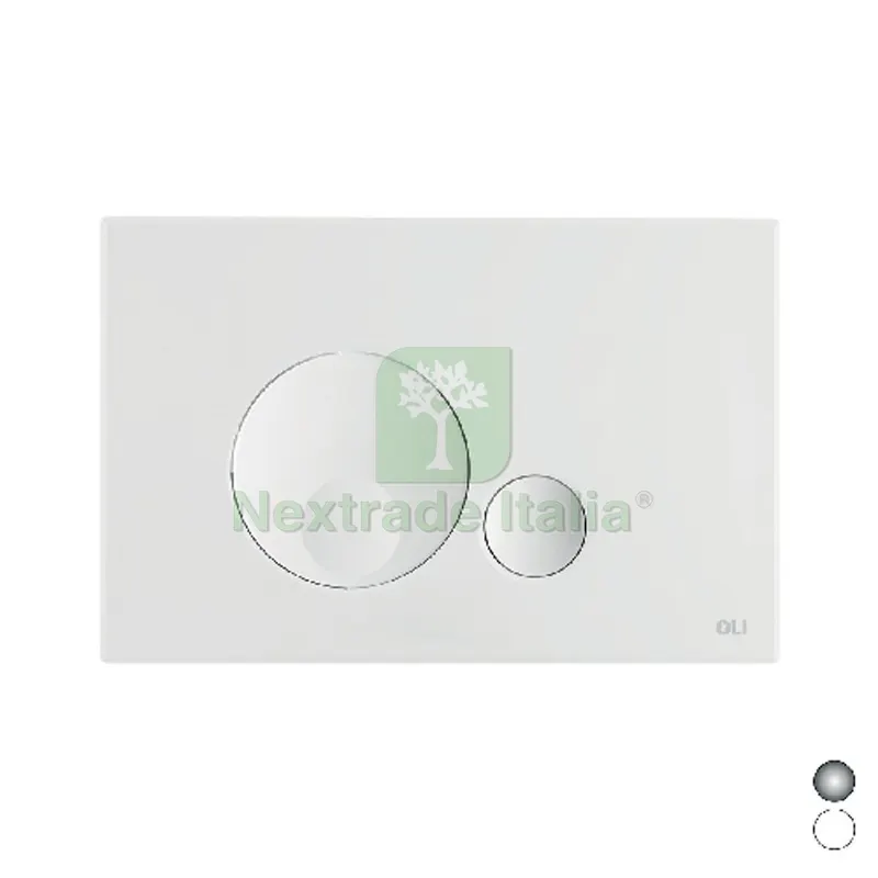 PLACCA DOPPIO SCARICO GLOBE Bianca — Interruttori e prese — rif. FERX.DIA132-V1529-49