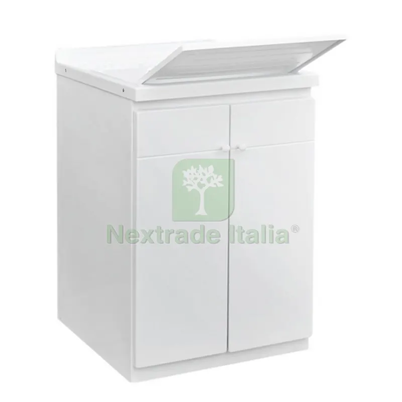 Lavatoio con Mobile in ABS e con Tavola in Polipropilene L cm. 60 x P cm. 50 (2 ante) — Pile e batterie — rif. FERX.DIA140-100-6050 Lavatoio con Mobile in ABS e con Tavola in Polipropilene L cm. 60 x P cm. 50 (2 ante) — Pile e batterie — rif. FERX.DIA140-100-6050
