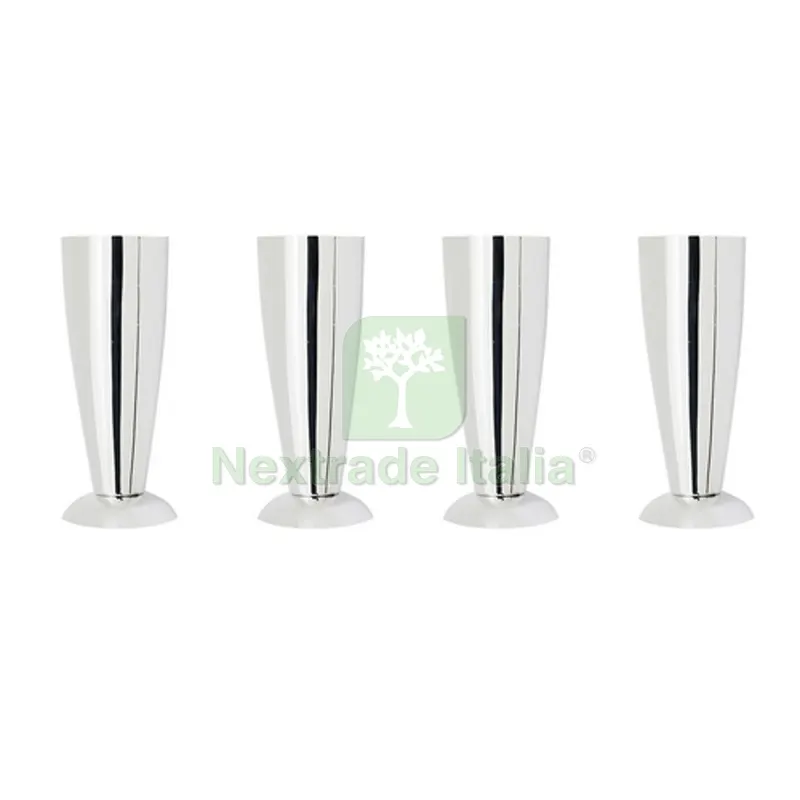 4 PZ Piedini per Lavatoi Cromo H. 13 cm — Ferramenta per legno e mobili — rif. FERX.DIA140-1015 4 PZ Piedini per Lavatoi Cromo H. 13 cm — Ferramenta per legno e mobili — rif. FERX.DIA140-1015