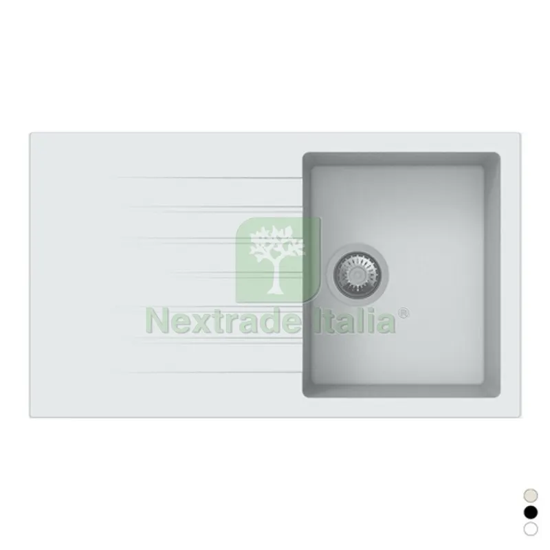 LAVELLO SINTETICO DA INCASSO 1 VASCA CM 86 Avena — Sanitari e ceramiche — rif. FERX.DIA140-1721-AV