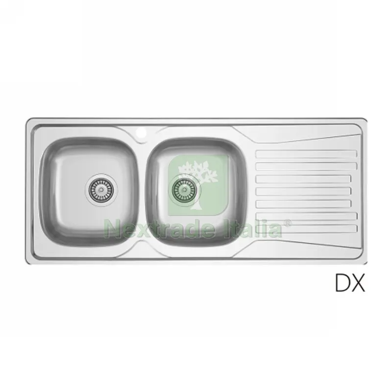 Lavello Incasso in Acciaio Inox MOD. LS01 116x50 CM cm. 116 gocciolatoio sx — Sanitari e ceramiche — rif. FERX.DIA140-1785-SX Lavello Incasso in Acciaio Inox MOD. LS01 116x50 CM cm. 116 gocciolatoio sx — Sanitari e ceramiche — rif. FERX.DIA140-1785-SX