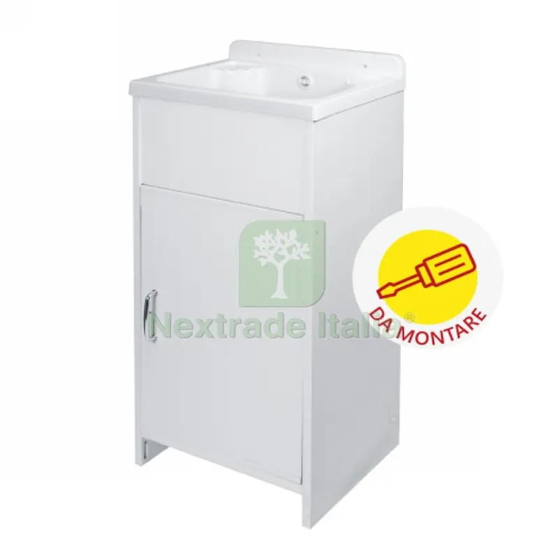 Kit Lavatoio Mini Mobile in PVC e Vasca in Polipropilene (DA Montare) L cm. 42 x P cm. 35 — Pile e batterie — rif. FERX.DIA140-2015-4235