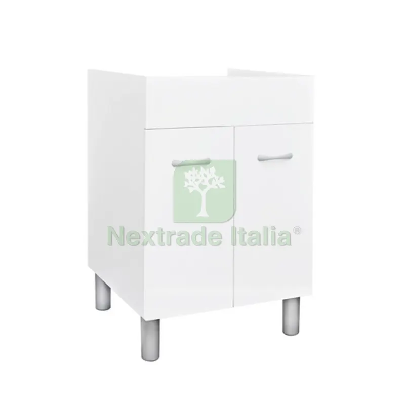 Sottolavatoio per Porcellana Bianco Modello LUX cm 57,5x57,5 p/pilozzo 60x60 — Accessori bagno — rif. FERX.DIA140-202-60