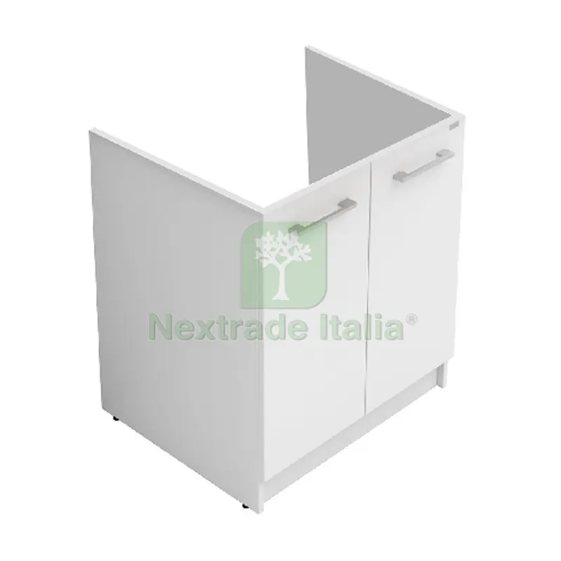 MOBILE SOTTOLAVATOIO REVINE BIANCO CON ASSE Bianco - LxPxH 61x61X81 cm — Accessori bagno — rif. FERX.DIA140-2028-6161