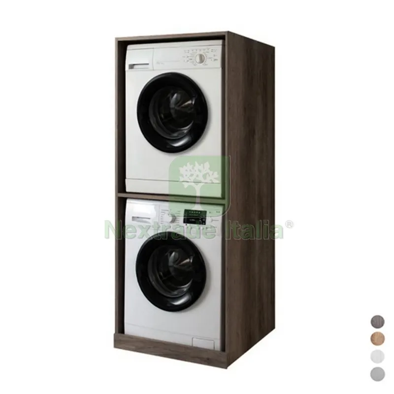 Mobile a Giorno Porta Lavatrice Asciugatrice cm 70x70xH.174 Olmo Bianco — Arredo — rif. FERX.DIA140-2056-BI Mobile a Giorno Porta Lavatrice Asciugatrice cm 70x70xH.174 Olmo Bianco — Arredo — rif. FERX.DIA140-2056-BI