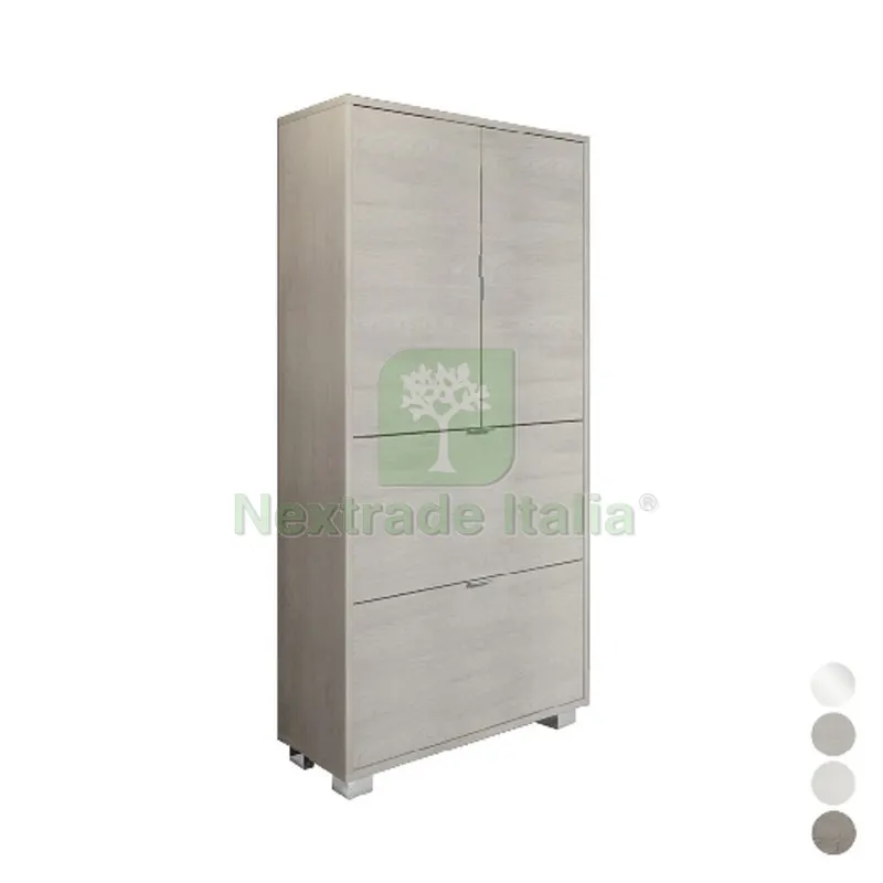 Armadio Scarpiera Multiuso con 2 Ribalte e 2 Ante in Nobilitato cm L76xH155xP30 Olmo Perla — Arredo — rif. FERX.DIA140-G312-LP