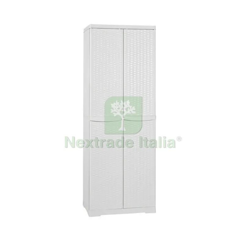 Mobiletto in Polipropilene Portascope Rattan H.178 L cm. 65 x P cm. 45 Wengé — Arredo — rif. FERX.DIA140-TR224-WE