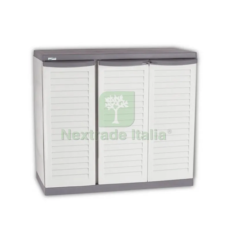 Mobiletto in Polipropilene 3 Ante Grigio H. 91 L cm. 99 x P cm. 45 — Arredo — rif. FERX.DIA140-TR613
