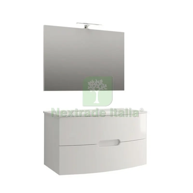 MOBILE BAGNO SOSPESO COMPLETO TIME Rovere Tabacco L. 74 cm — Accessori bagno — rif. FERX.DIA142-BHTM-RT074