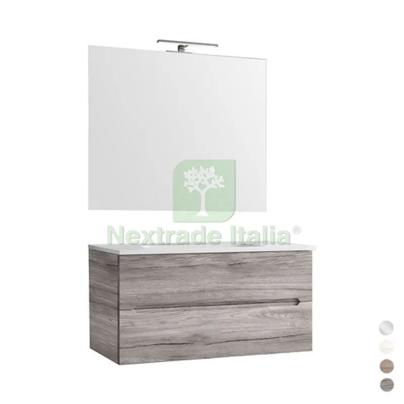MOBILE BAGNO SOSPESO LINEA TALIA DA 90 CM Larice Bianco — Accessori bagno — rif. FERX.DIA142-DMA90-LB