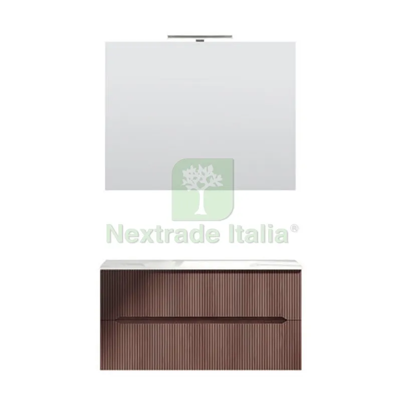 MOBILE BAGNO SOSPESO LINEA STICK CANNETTATO DA 90 CM Tortora Opaco — Accessori bagno — rif. FERX.DIA142-DMD90-TO MOBILE BAGNO SOSPESO LINEA STICK CANNETTATO DA 90 CM Tortora Opaco — Accessori bagno — rif. FERX.DIA142-DMD90-TO