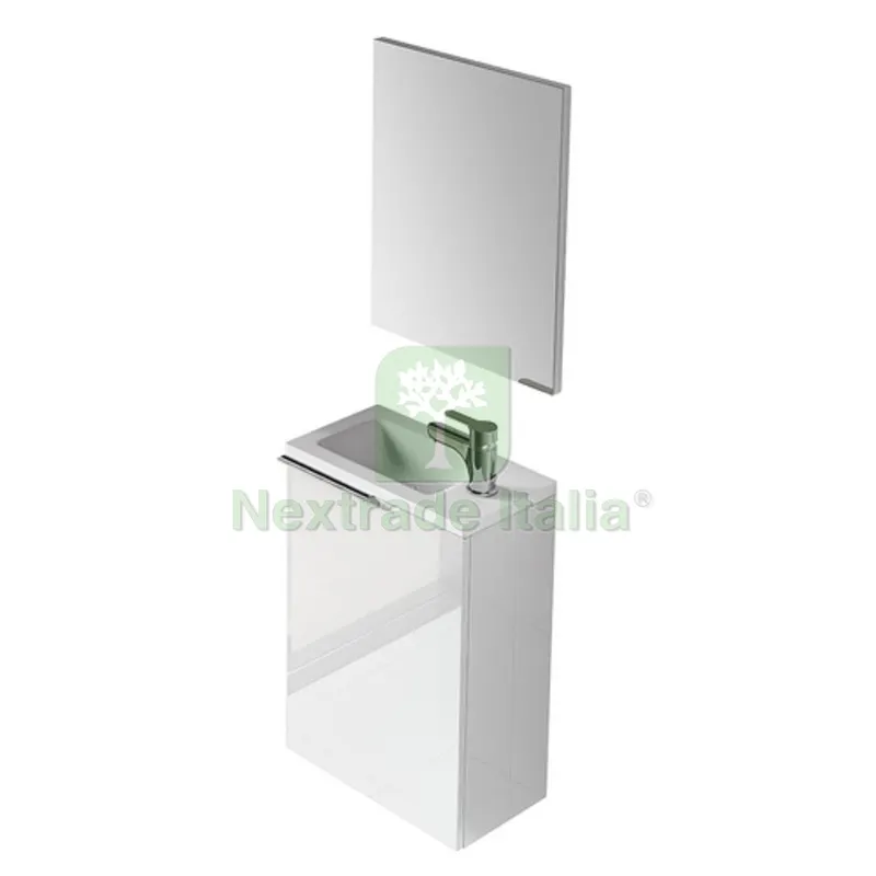Mobile Bagno Sospeso Compact (DA Montare) cm 58x40x22 Bianco Laccato — Accessori bagno — rif. FERX.DIA142-FCO20-BL040 Mobile Bagno Sospeso Compact (DA Montare) cm 58x40x22 Bianco Laccato — Accessori bagno — rif. FERX.DIA142-FCO20-BL040