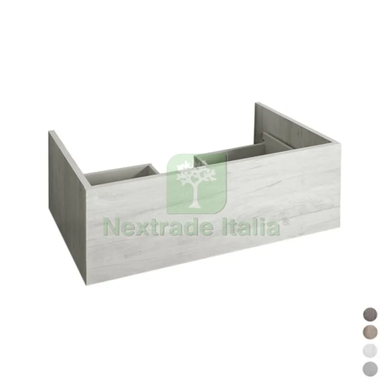 BASE 1 CASSETTO CON VANO SIFONE MOD. UNIKA cm 80x45,5xH.25 Olmo Bianco — Scarichi e sifoni — rif. FERX.DIA142-LUK109-BI080