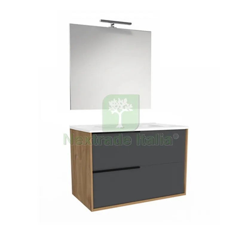 MOBILE BAGNO SOSPESO MOD. LISBOA CONSOLLE L. 80 CM Pietra - Tortora Opaco — Accessori bagno — rif. FERX.DIA142-MLA080-PTTP MOBILE BAGNO SOSPESO MOD. LISBOA CONSOLLE L. 80 CM Pietra - Tortora Opaco — Accessori bagno — rif. FERX.DIA142-MLA080-PTTP