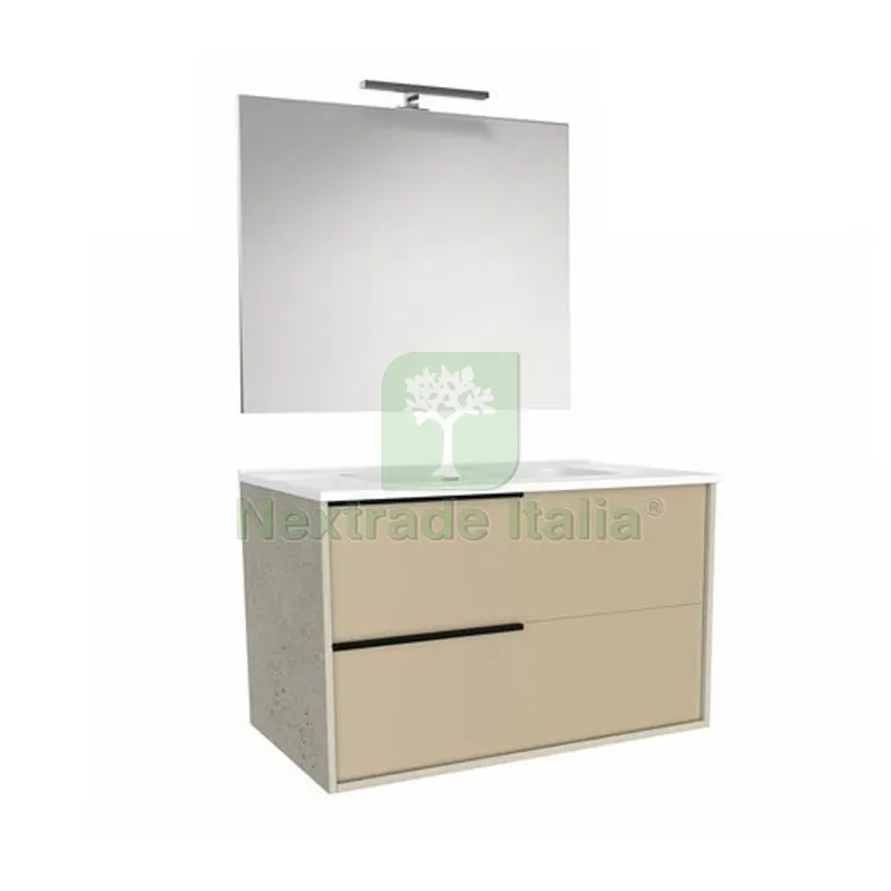 MOBILE BAGNO SOSPESO MOD. LISBOA CONSOLLE L. 100 CM Rovere Chiaro - Salvia Opaco — Accessori bagno — rif. FERX.DIA142-MLA100-RCSO MOBILE BAGNO SOSPESO MOD. LISBOA CONSOLLE L. 100 CM Rovere Chiaro - Salvia Opaco — Accessori bagno — rif. FERX.DIA142-MLA100-RCSO