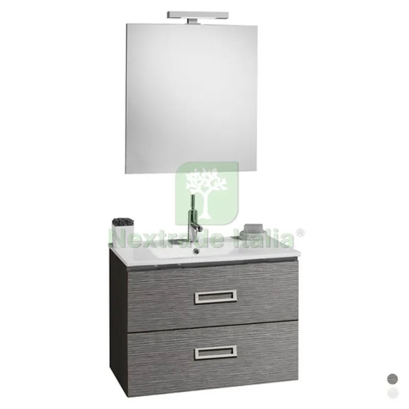 Mobile Bagno Sospeso "fantasy" con Lavabo e Specchio CM.75 Bianco Matrix — Accessori bagno — rif. FERX.DIA142-PF20075-BM Mobile Bagno Sospeso "fantasy" con Lavabo e Specchio CM.75 Bianco Matrix — Accessori bagno — rif. FERX.DIA142-PF20075-BM