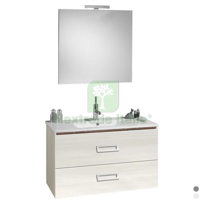 Mobile Bagno Sospeso "fantasy" con Lavabo e Specchio CM.90 Bianco Matrix — Accessori bagno — rif. FERX.DIA142-PF20090-BM Mobile Bagno Sospeso "fantasy" con Lavabo e Specchio CM.90 Bianco Matrix — Accessori bagno — rif. FERX.DIA142-PF20090-BM